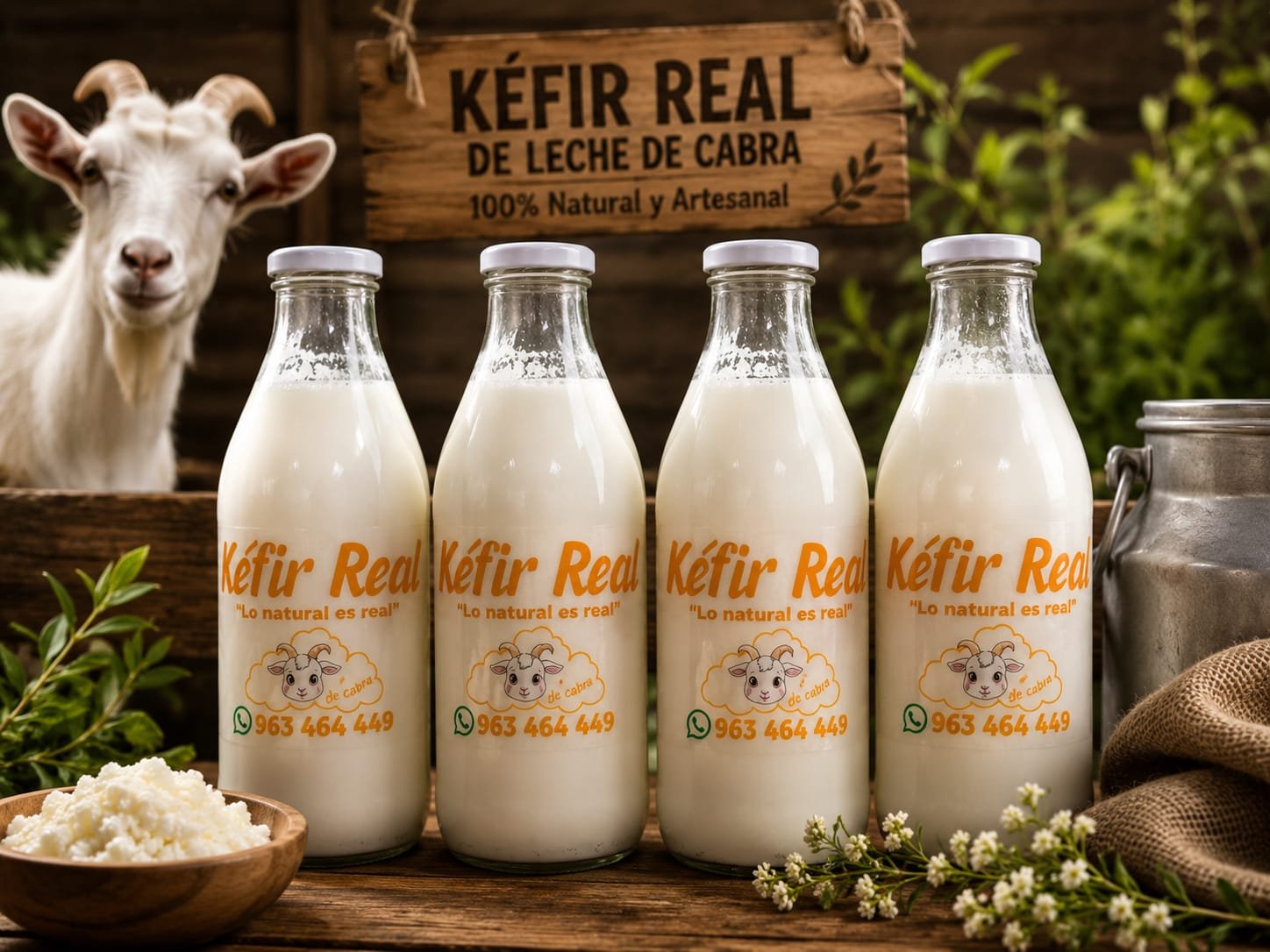 Kéfir Real de leche de cabra